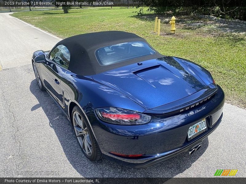 Night Blue Metallic / Black/Chalk 2019 Porsche 718 Boxster