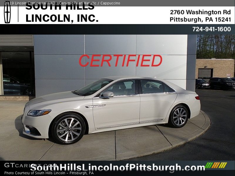 Ceramic Pearl Metallic / Cappuccino 2019 Lincoln Continental AWD