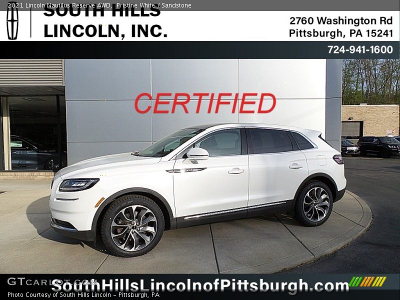 Pristine White / Sandstone 2021 Lincoln Nautilus Reserve AWD