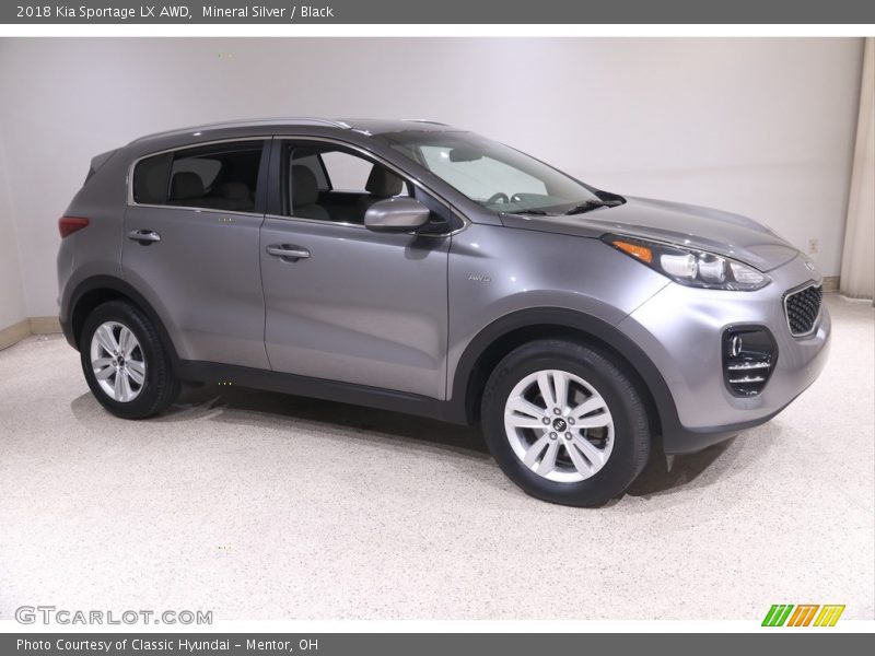Mineral Silver / Black 2018 Kia Sportage LX AWD
