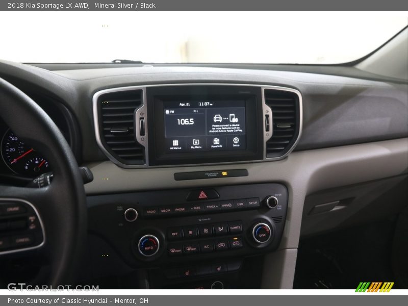 Mineral Silver / Black 2018 Kia Sportage LX AWD