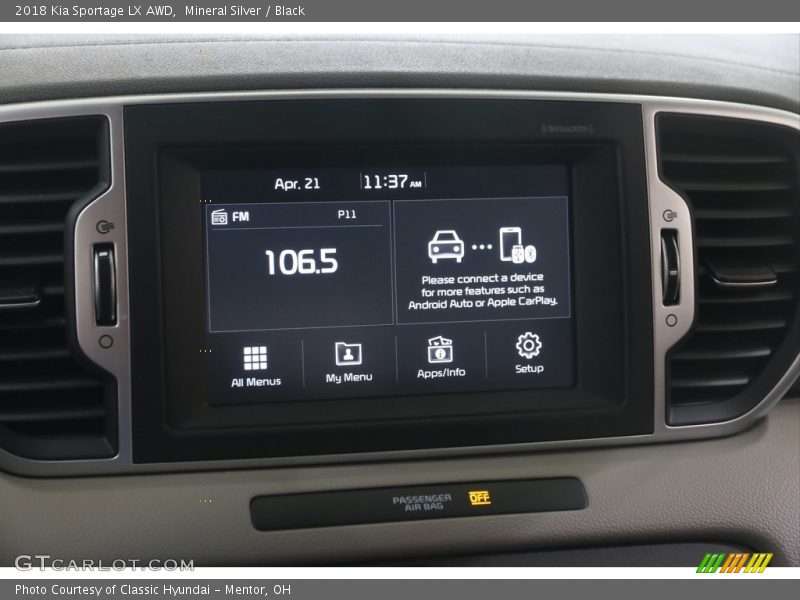 Mineral Silver / Black 2018 Kia Sportage LX AWD