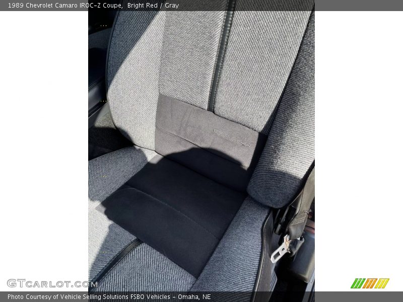 Front Seat of 1989 Camaro IROC-Z Coupe