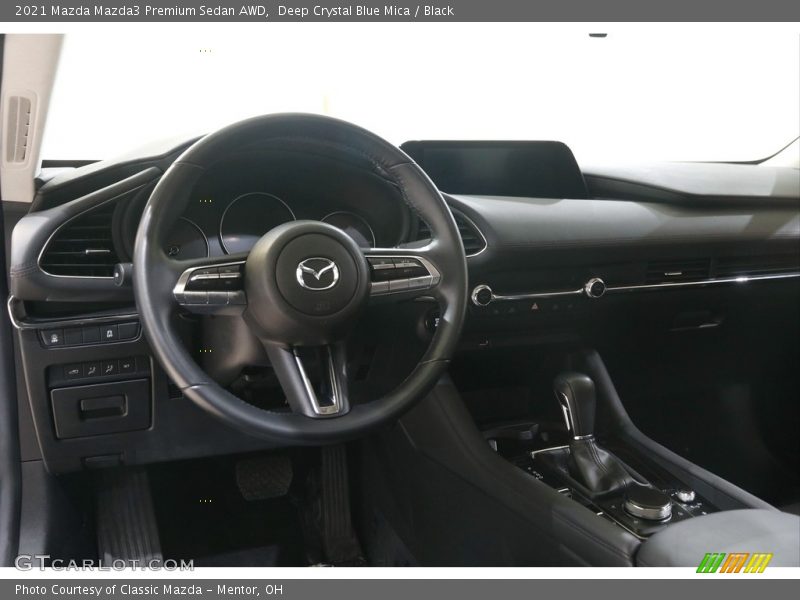 Deep Crystal Blue Mica / Black 2021 Mazda Mazda3 Premium Sedan AWD