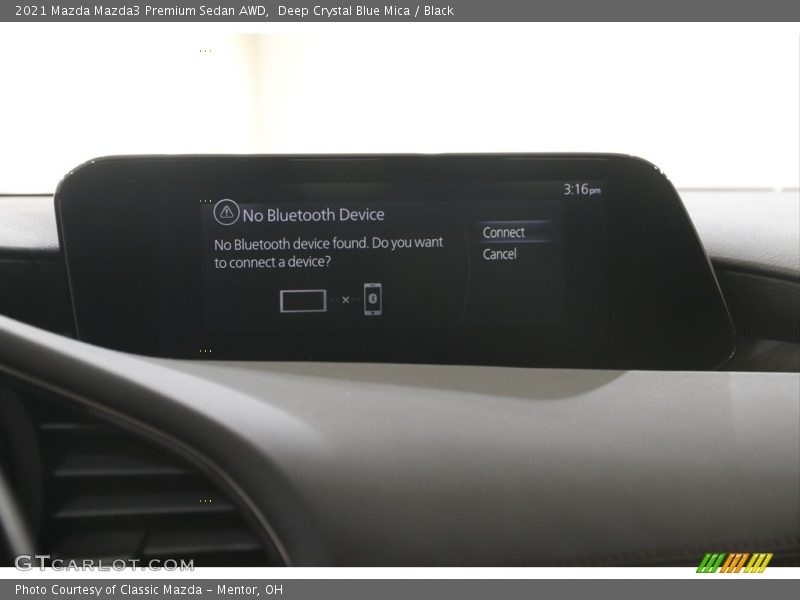 Deep Crystal Blue Mica / Black 2021 Mazda Mazda3 Premium Sedan AWD