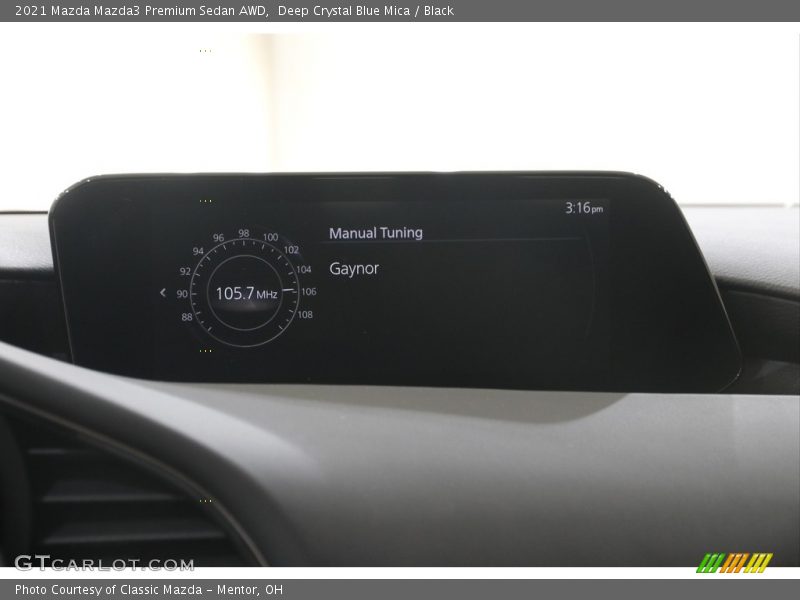 Deep Crystal Blue Mica / Black 2021 Mazda Mazda3 Premium Sedan AWD