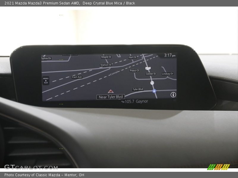 Deep Crystal Blue Mica / Black 2021 Mazda Mazda3 Premium Sedan AWD