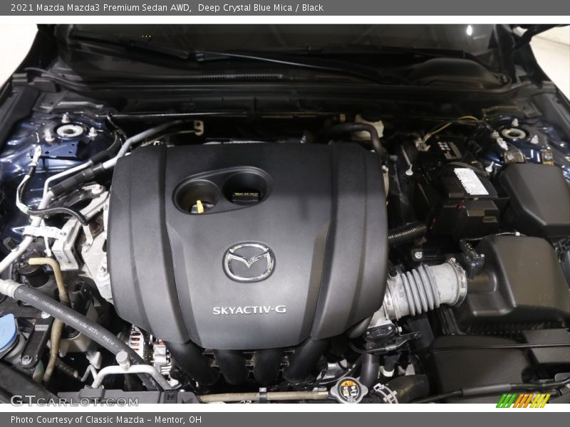 Deep Crystal Blue Mica / Black 2021 Mazda Mazda3 Premium Sedan AWD