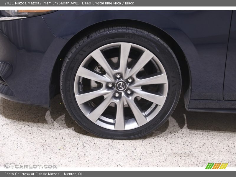 Deep Crystal Blue Mica / Black 2021 Mazda Mazda3 Premium Sedan AWD
