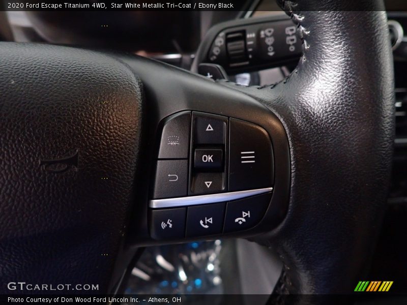 Star White Metallic Tri-Coat / Ebony Black 2020 Ford Escape Titanium 4WD
