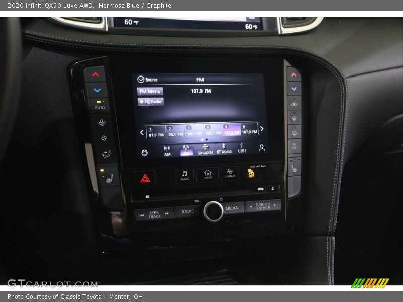 Controls of 2020 QX50 Luxe AWD