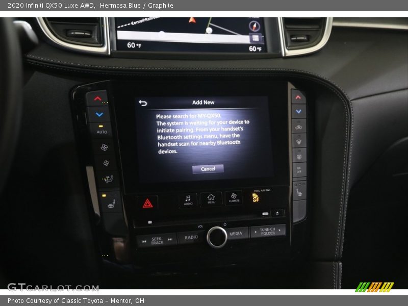 Controls of 2020 QX50 Luxe AWD