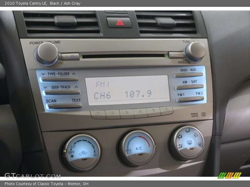 Black / Ash Gray 2010 Toyota Camry LE