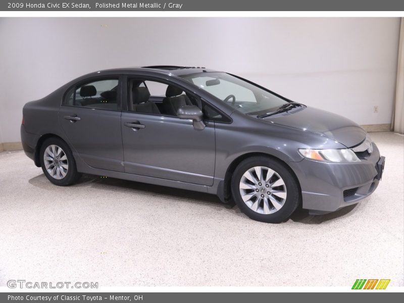 Polished Metal Metallic / Gray 2009 Honda Civic EX Sedan