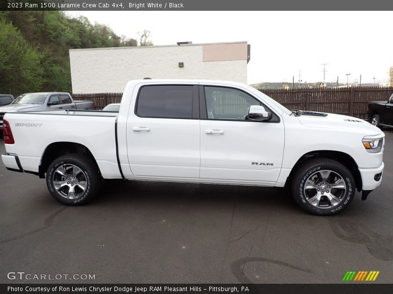 Bright White / Black 2023 Ram 1500 Laramie Crew Cab 4x4