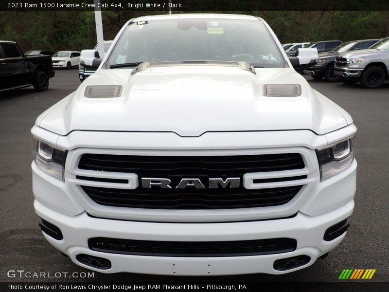 Bright White / Black 2023 Ram 1500 Laramie Crew Cab 4x4