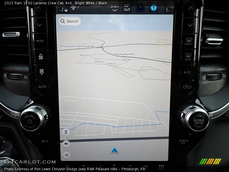 Bright White / Black 2023 Ram 1500 Laramie Crew Cab 4x4