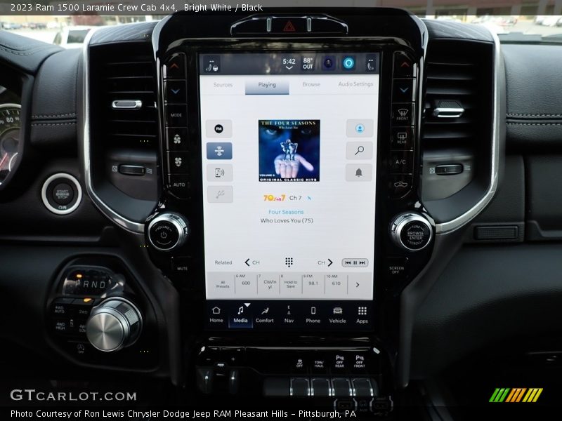 Bright White / Black 2023 Ram 1500 Laramie Crew Cab 4x4
