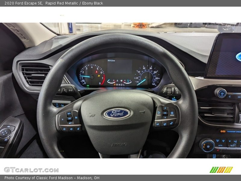Rapid Red Metallic / Ebony Black 2020 Ford Escape SE
