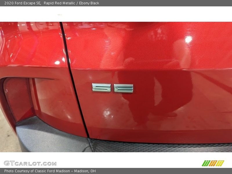 Rapid Red Metallic / Ebony Black 2020 Ford Escape SE