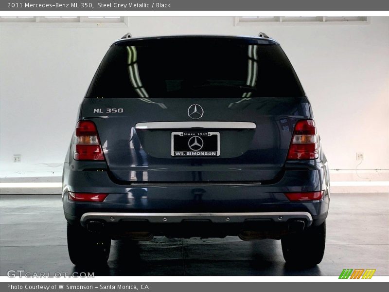 Steel Grey Metallic / Black 2011 Mercedes-Benz ML 350