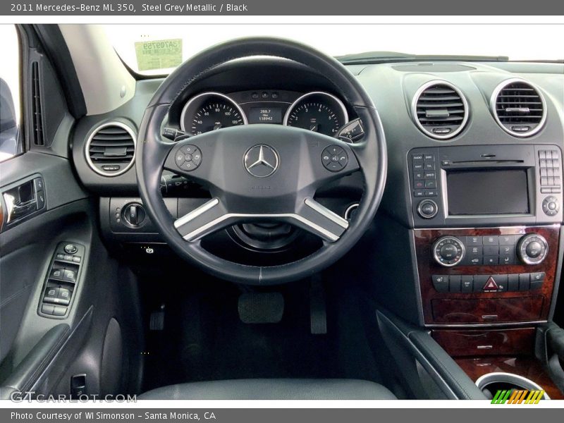 Steel Grey Metallic / Black 2011 Mercedes-Benz ML 350