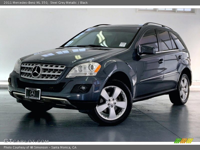 Steel Grey Metallic / Black 2011 Mercedes-Benz ML 350