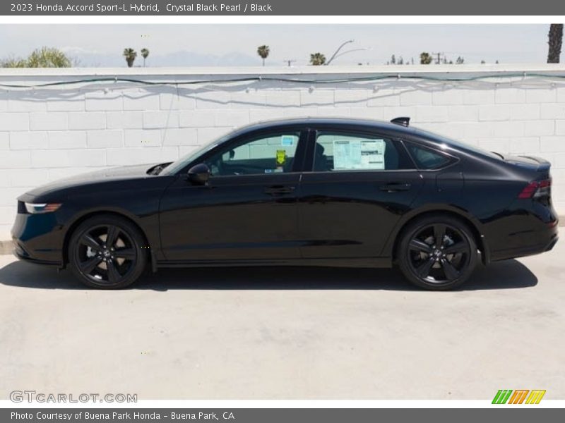 Crystal Black Pearl / Black 2023 Honda Accord Sport-L Hybrid