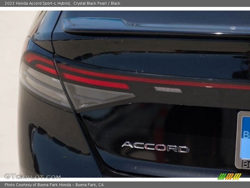 Crystal Black Pearl / Black 2023 Honda Accord Sport-L Hybrid