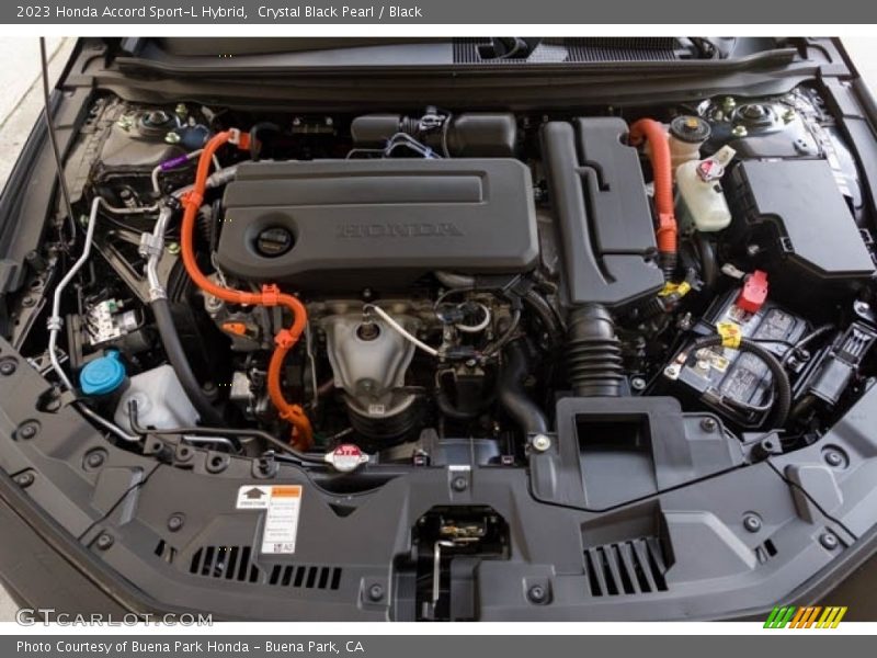 Crystal Black Pearl / Black 2023 Honda Accord Sport-L Hybrid