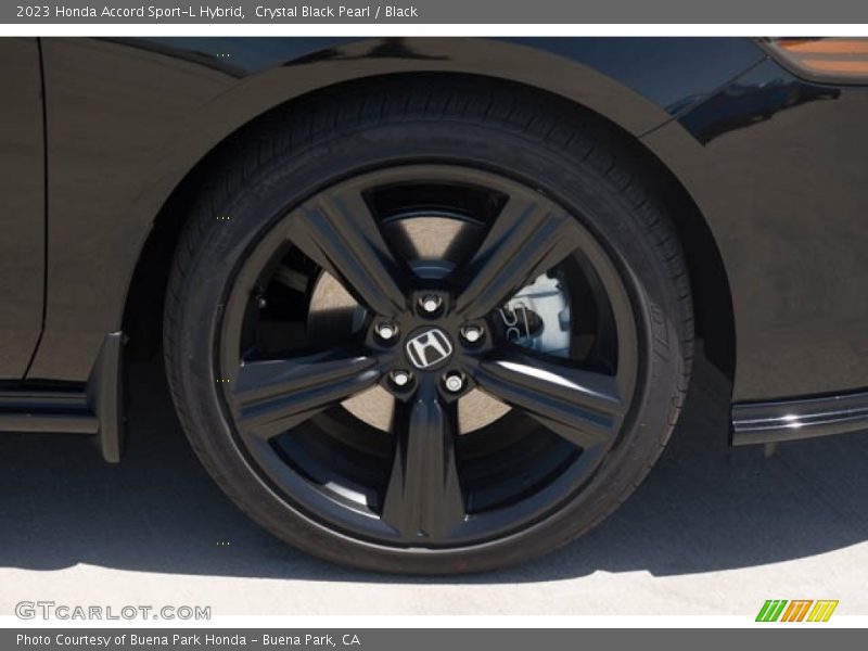 Crystal Black Pearl / Black 2023 Honda Accord Sport-L Hybrid
