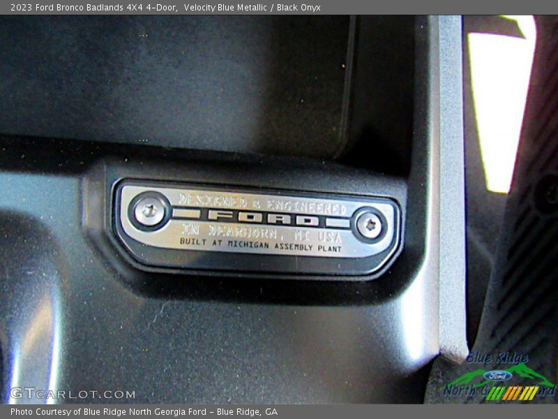 Info Tag of 2023 Bronco Badlands 4X4 4-Door