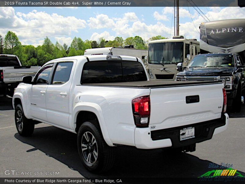 Super White / Cement Gray 2019 Toyota Tacoma SR Double Cab 4x4