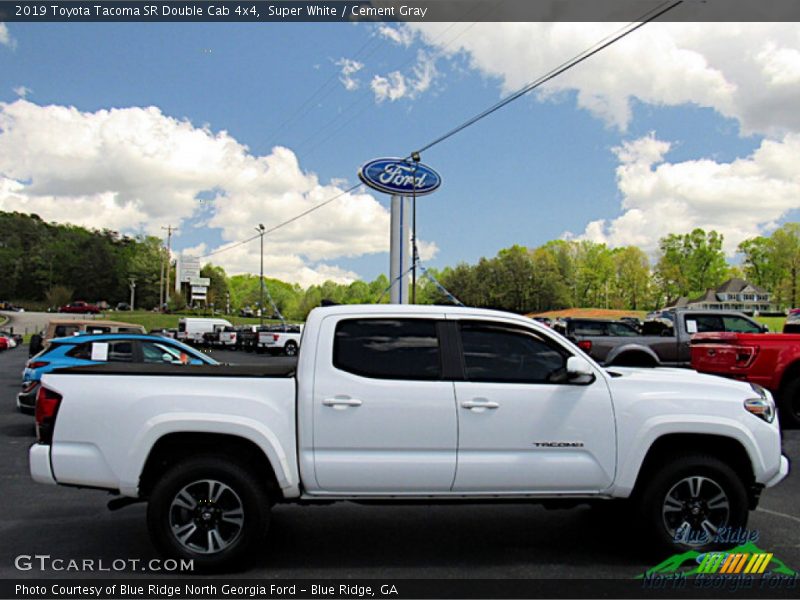 Super White / Cement Gray 2019 Toyota Tacoma SR Double Cab 4x4