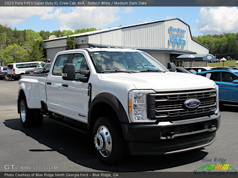 Oxford White / Medium Dark Slate 2023 Ford F450 Super Duty XL Crew Cab 4x4