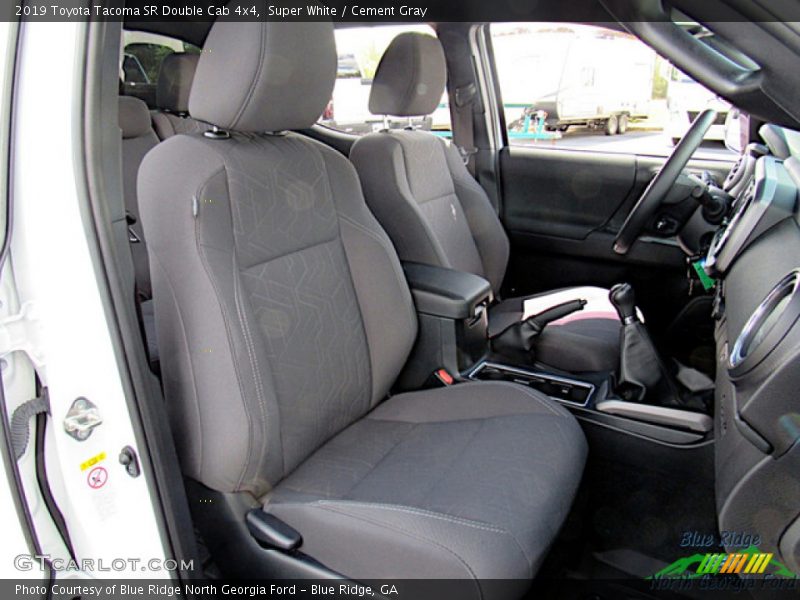 Super White / Cement Gray 2019 Toyota Tacoma SR Double Cab 4x4