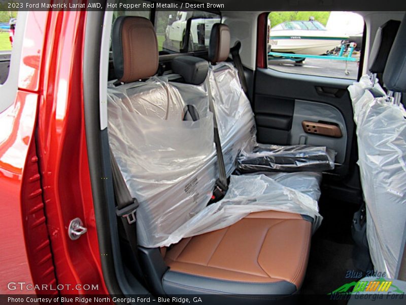 Hot Pepper Red Metallic / Desert Brown 2023 Ford Maverick Lariat AWD