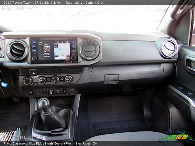 Super White / Cement Gray 2019 Toyota Tacoma SR Double Cab 4x4
