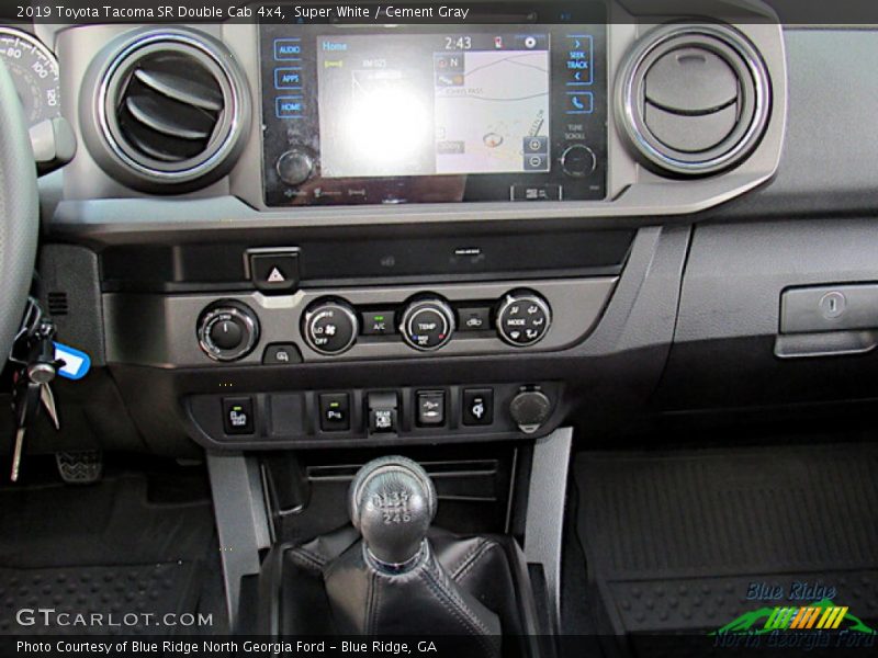 Super White / Cement Gray 2019 Toyota Tacoma SR Double Cab 4x4