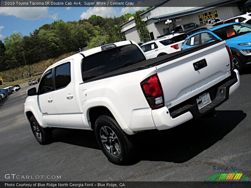 Super White / Cement Gray 2019 Toyota Tacoma SR Double Cab 4x4