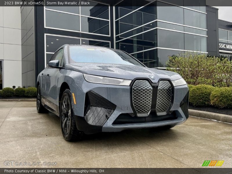 Storm Bay Metallic / Black 2023 BMW iX xDrive50