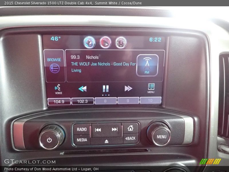 Summit White / Cocoa/Dune 2015 Chevrolet Silverado 1500 LTZ Double Cab 4x4