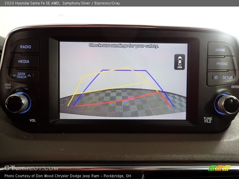 Symphony Silver / Espresso/Gray 2020 Hyundai Santa Fe SE AWD