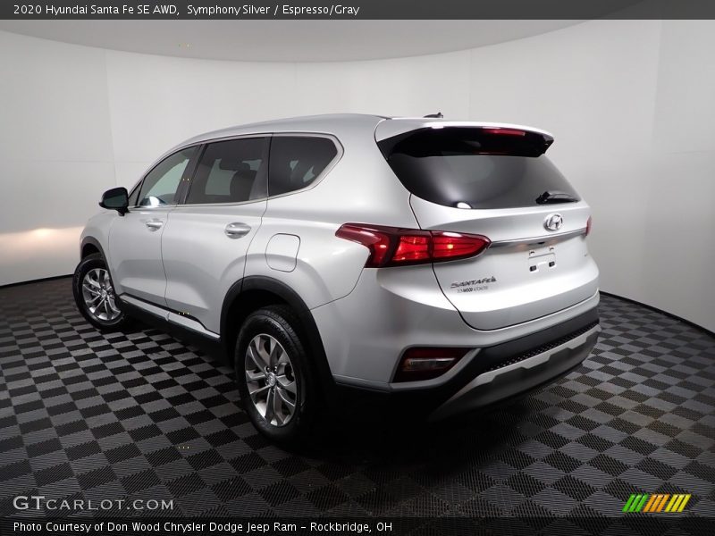 Symphony Silver / Espresso/Gray 2020 Hyundai Santa Fe SE AWD