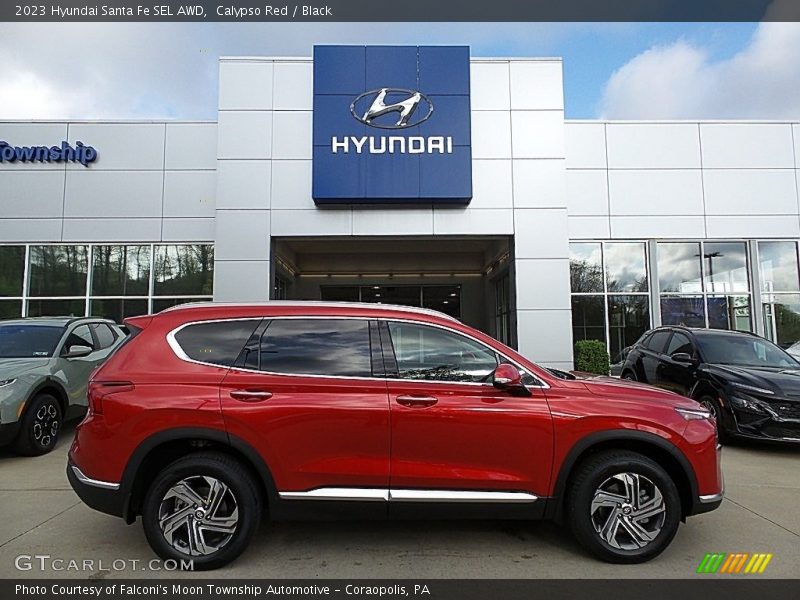 Calypso Red / Black 2023 Hyundai Santa Fe SEL AWD