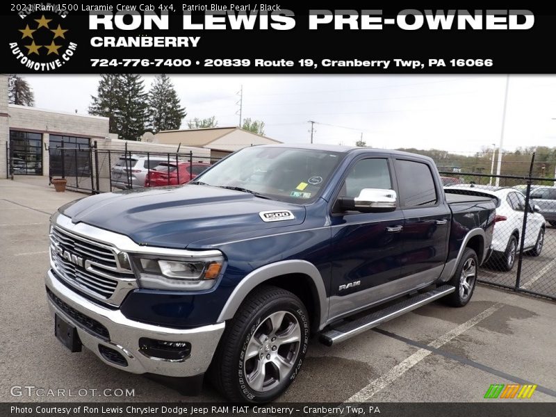 Patriot Blue Pearl / Black 2021 Ram 1500 Laramie Crew Cab 4x4