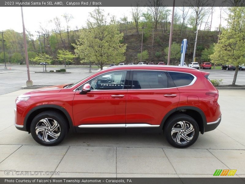 Calypso Red / Black 2023 Hyundai Santa Fe SEL AWD