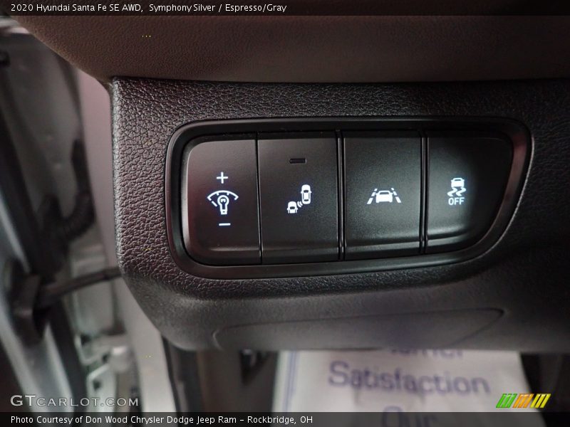 Symphony Silver / Espresso/Gray 2020 Hyundai Santa Fe SE AWD