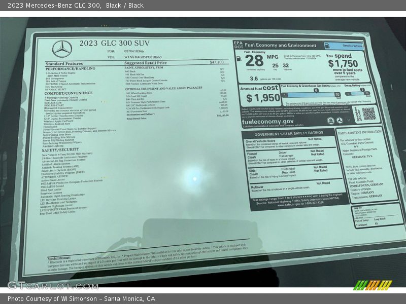Black / Black 2023 Mercedes-Benz GLC 300
