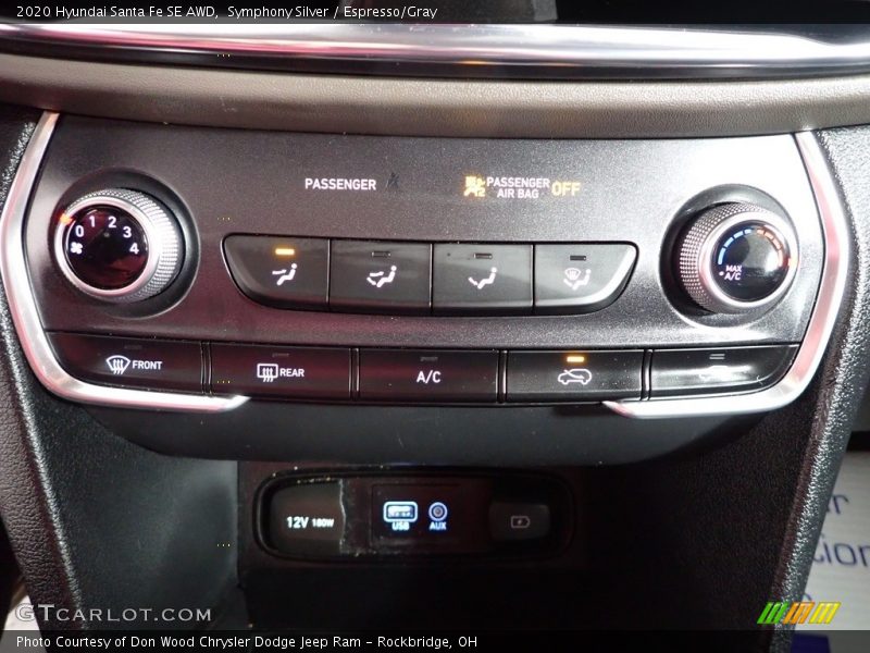 Symphony Silver / Espresso/Gray 2020 Hyundai Santa Fe SE AWD